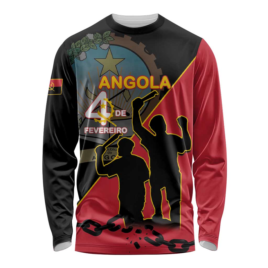 Personalised Angola Day of the Armed Struggle Long Sleeve Shirt 4 De Fevereiro - Wonder Print Shop