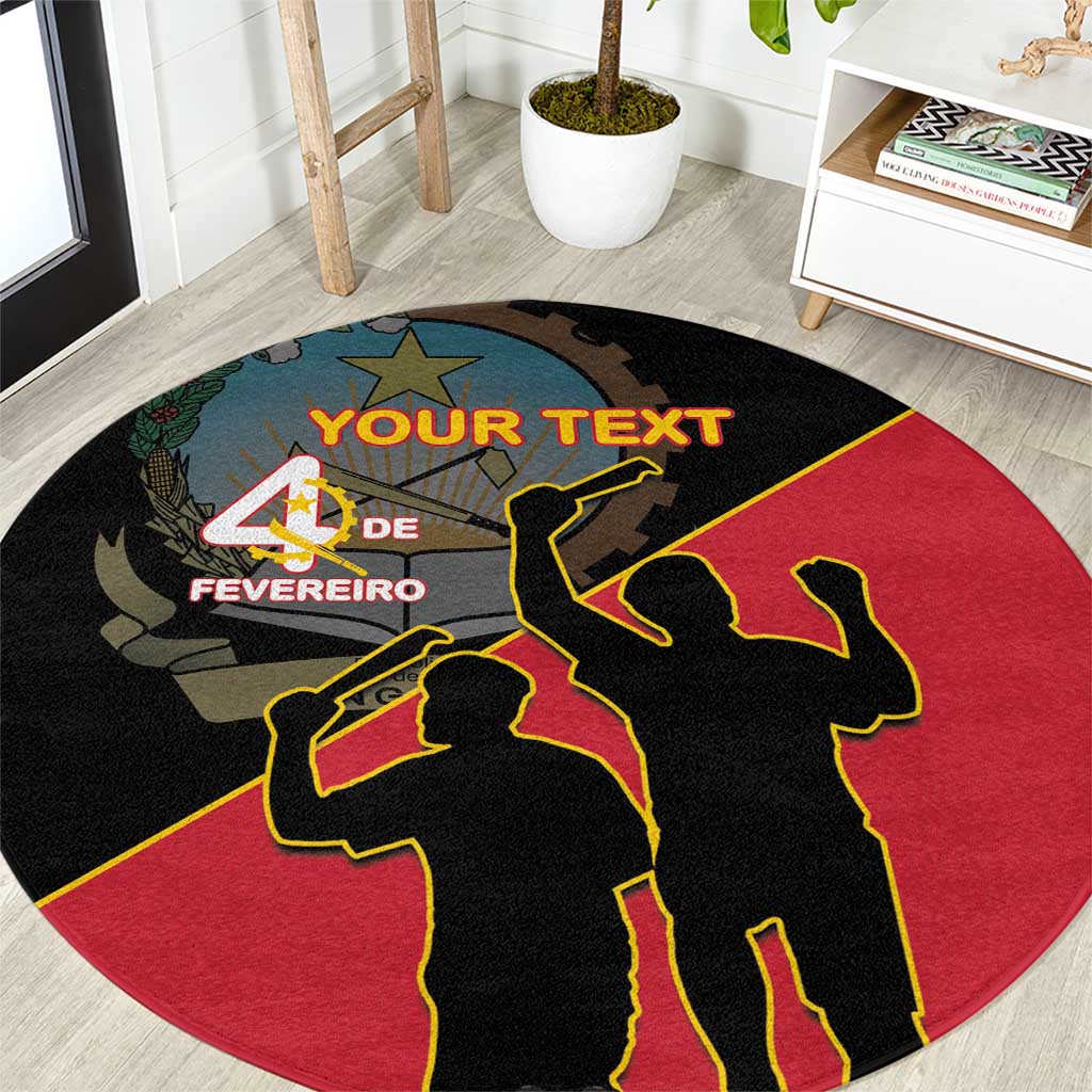 Personalised Angola Day of the Armed Struggle Round Carpet 4 De Fevereiro