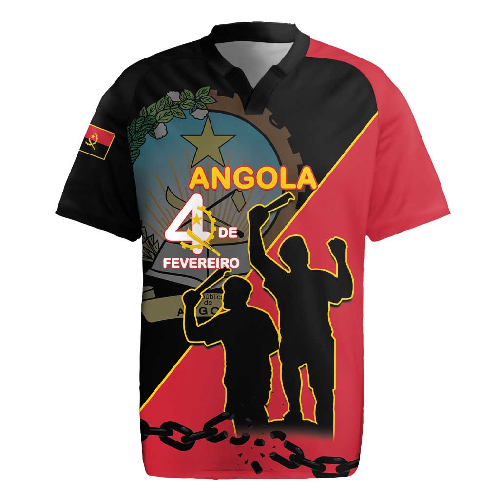 Personalised Angola Day of the Armed Struggle Rugby Jersey 4 De Fevereiro - Wonder Print Shop