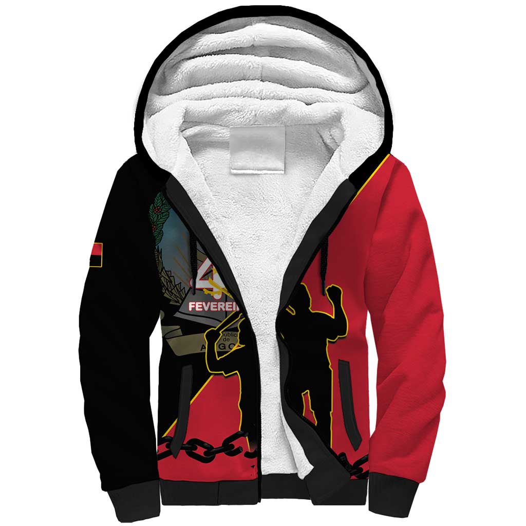 Personalised Angola Day of the Armed Struggle Sherpa Hoodie 4 De Fevereiro - Wonder Print Shop