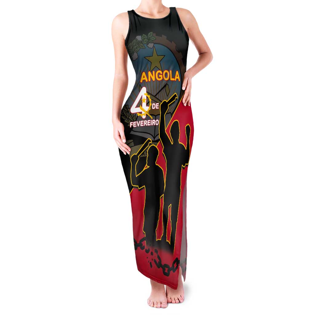 Personalised Angola Day of the Armed Struggle Tank Maxi Dress 4 De Fevereiro - Wonder Print Shop