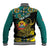 Personalised Mozambique Baseball Jacket African Elephant With Coat Of Arms - Wonder Print Shop