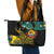 Personalised Mozambique Leather Tote Bag African Elephant With Coat Of Arms - Wonder Print Shop