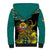 Personalised Mozambique Sherpa Hoodie African Elephant With Coat Of Arms - Wonder Print Shop