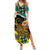 Personalised Mozambique Summer Maxi Dress African Elephant With Coat Of Arms - Wonder Print Shop