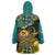 Personalised Mozambique Wearable Blanket Hoodie African Elephant With Coat Of Arms