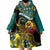 Personalised Mozambique Wearable Blanket Hoodie African Elephant With Coat Of Arms