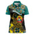 Personalised Mozambique Women Polo Shirt African Elephant With Coat Of Arms - Wonder Print Shop