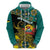 Personalised Mozambique Zip Hoodie African Elephant With Coat Of Arms - Wonder Print Shop