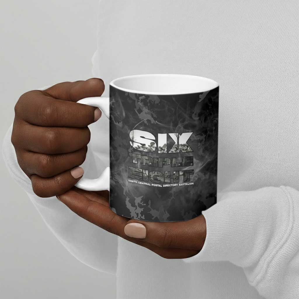 African American Heroes Ceramic Mug Six Triple Eight - Camo Style