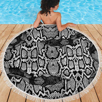 African Snake Skin Pattern Beach Blanket
