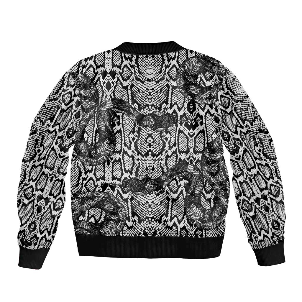 African Snake Skin Pattern Bomber Jacket