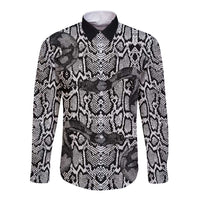 African Snake Skin Pattern Long Sleeve Button Shirt