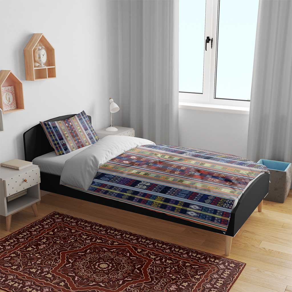 Lamba Mpanjaka Madagascar Bedding Set Traditional Pattern