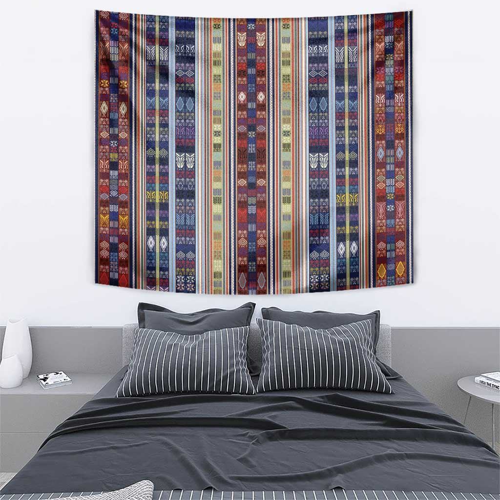 Lamba Mpanjaka Madagascar Tapestry Traditional Pattern