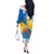 Personalized Islas Canarias Off The Shoulder Long Sleeve Dress Coat Of Arms With Argyranthemum Frutescens