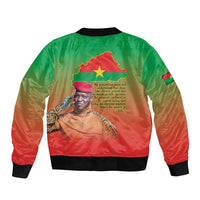 I Stand With Traore Bomber Jacket Burkina Faso Flag Map - African Pattern