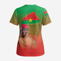 I Stand With Traore Scrub Top Burkina Faso Flag Map - African Pattern - Wonder Print Shop