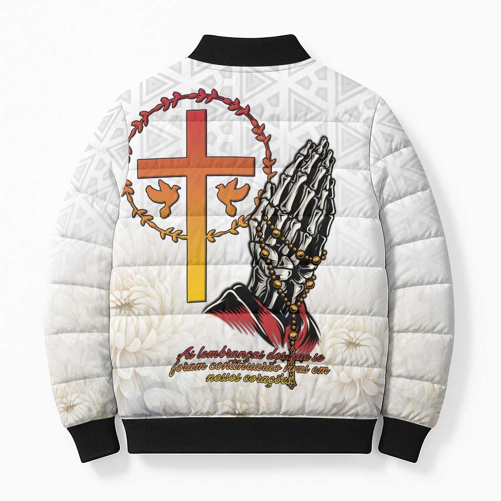 Angola All Souls Day Bomber Puffer Jacket Together in Remembrance - Wonder Print Shop