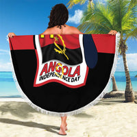 Happy Angola Beach Blanket 50 Years of Independence - Wonder Print Shop