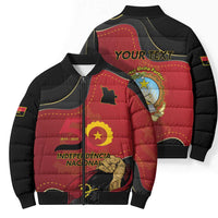 Personalized Angola Independence Day Bomber Puffer Jacket Virtue Is Stronger When United - Wonder Print Shop