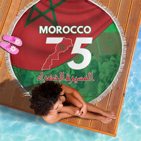 Morocco Green March Day Beach Blanket One People - One Nation - Wonder Print Shop