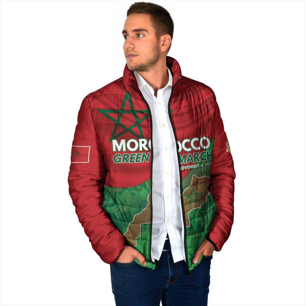 Morocco Green March Day Padded Jacket One People - One Nation - Wonder Print Shop