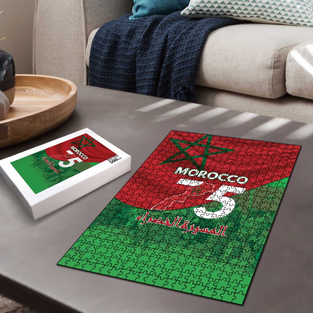 Morocco Green March Day Puzzle One People - One Nation - Wonder Print Shop