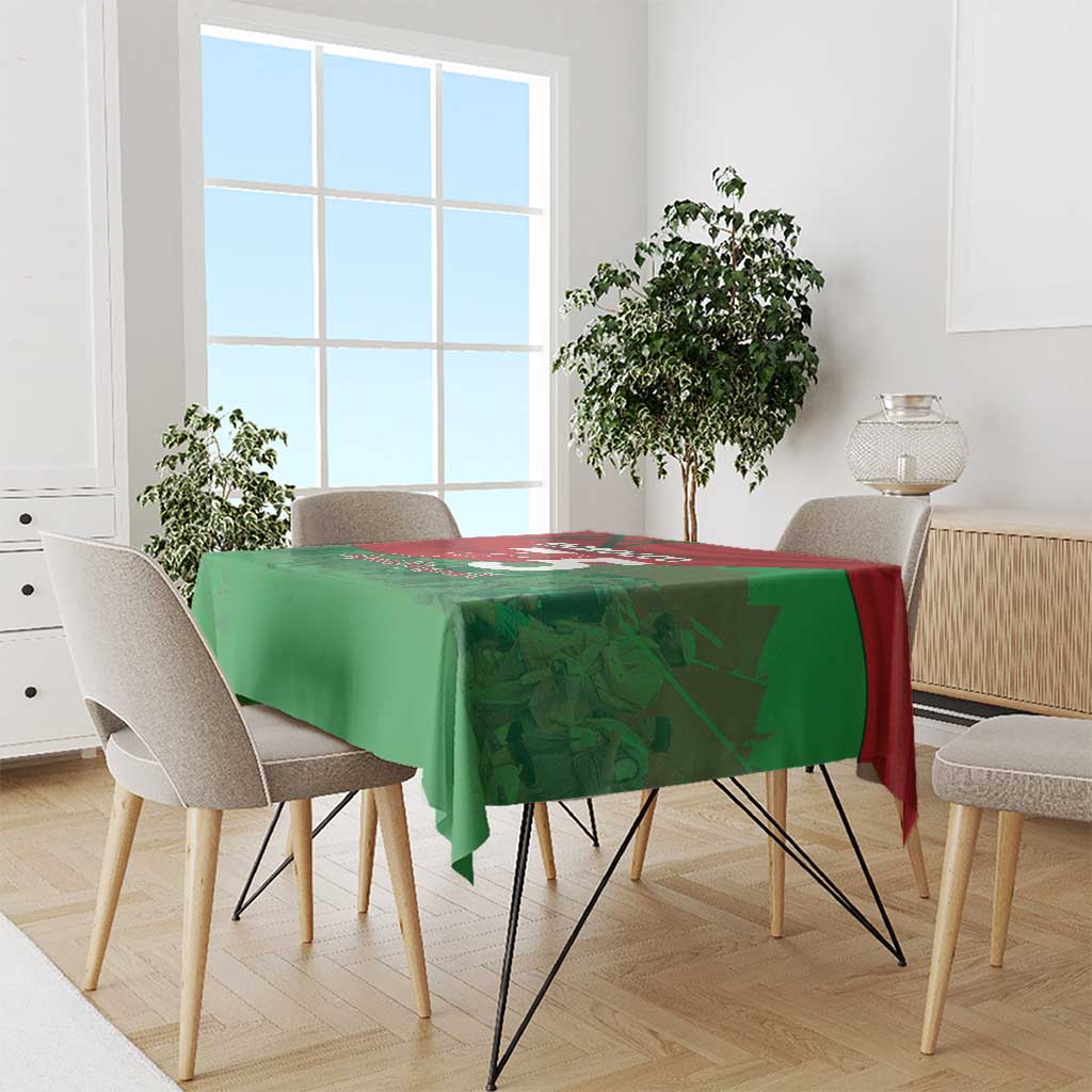 Morocco Green March Day Tablecloth One People - One Nation - Wonder Print Shop