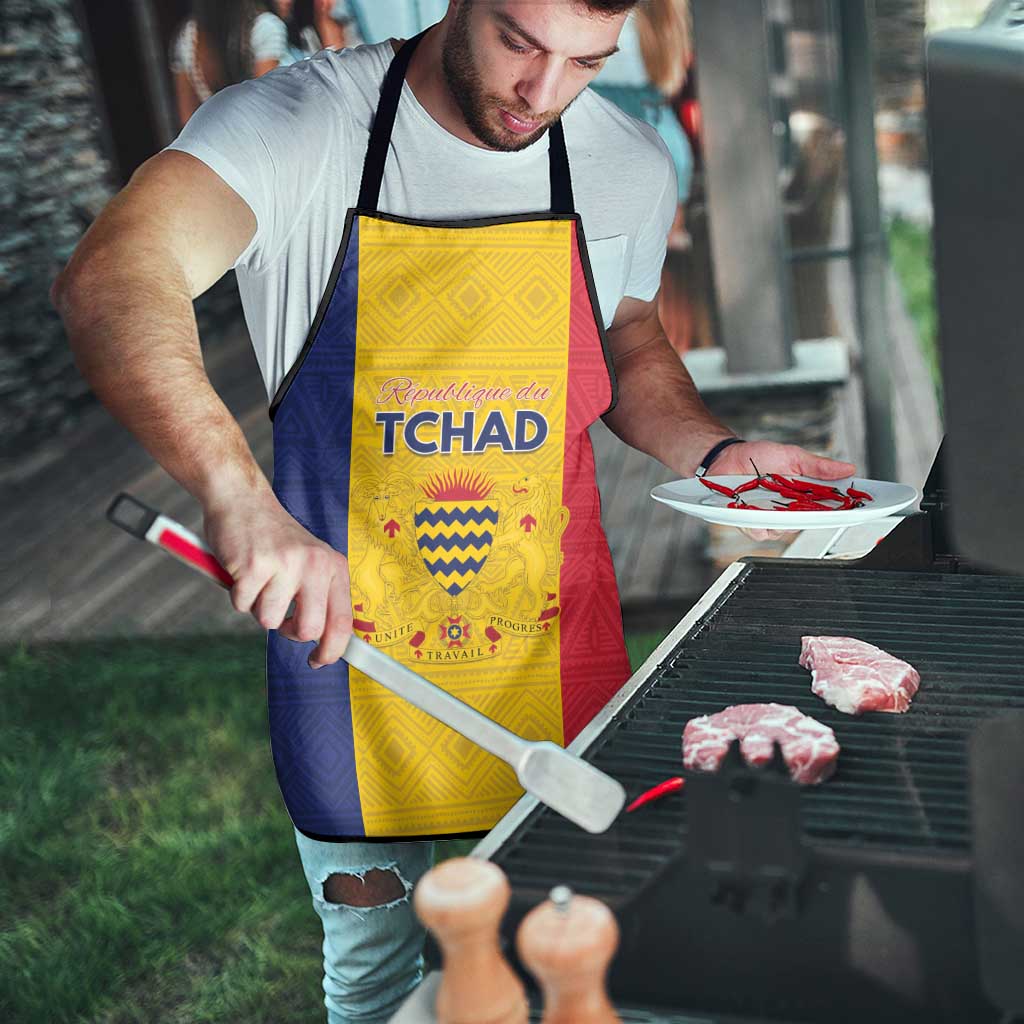 Chad Apron Coat Of Arms - Flag Style - Wonder Print Shop