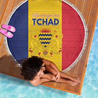 Chad Beach Blanket Coat Of Arms - Flag Style - Wonder Print Shop