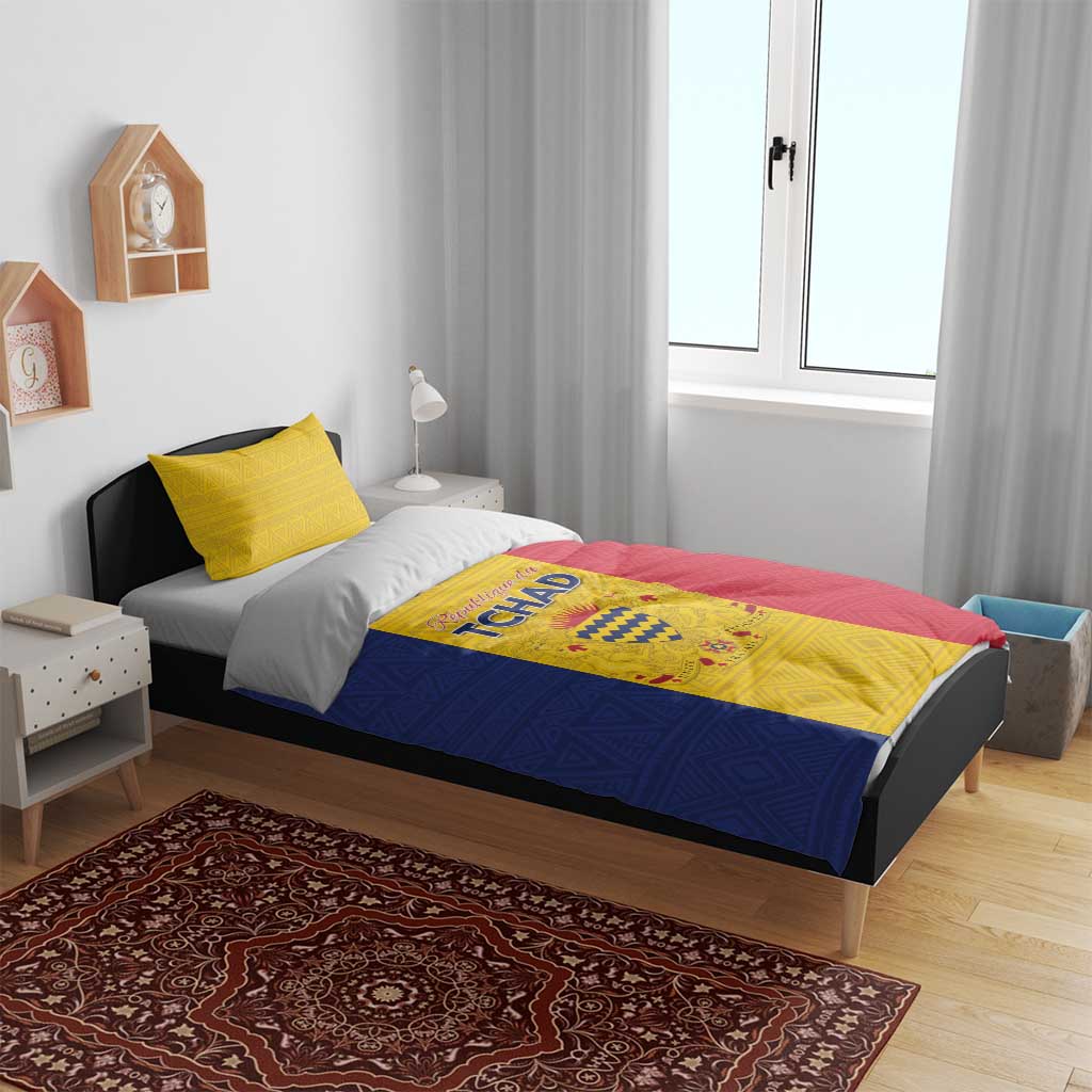 Chad Bedding Set Coat Of Arms - Flag Style - Wonder Print Shop
