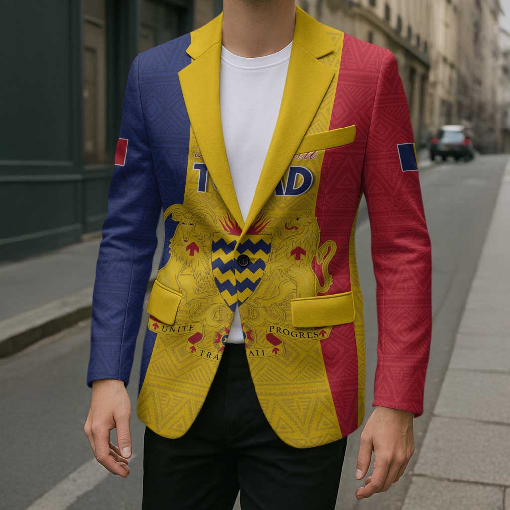 Personalized Chad Blazer Coat Of Arms - Flag Style - Wonder Print Shop