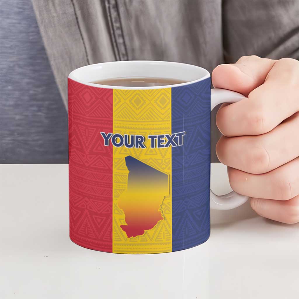 Personalized Chad Ceramic Mug Coat Of Arms - Flag Style - Wonder Print Shop