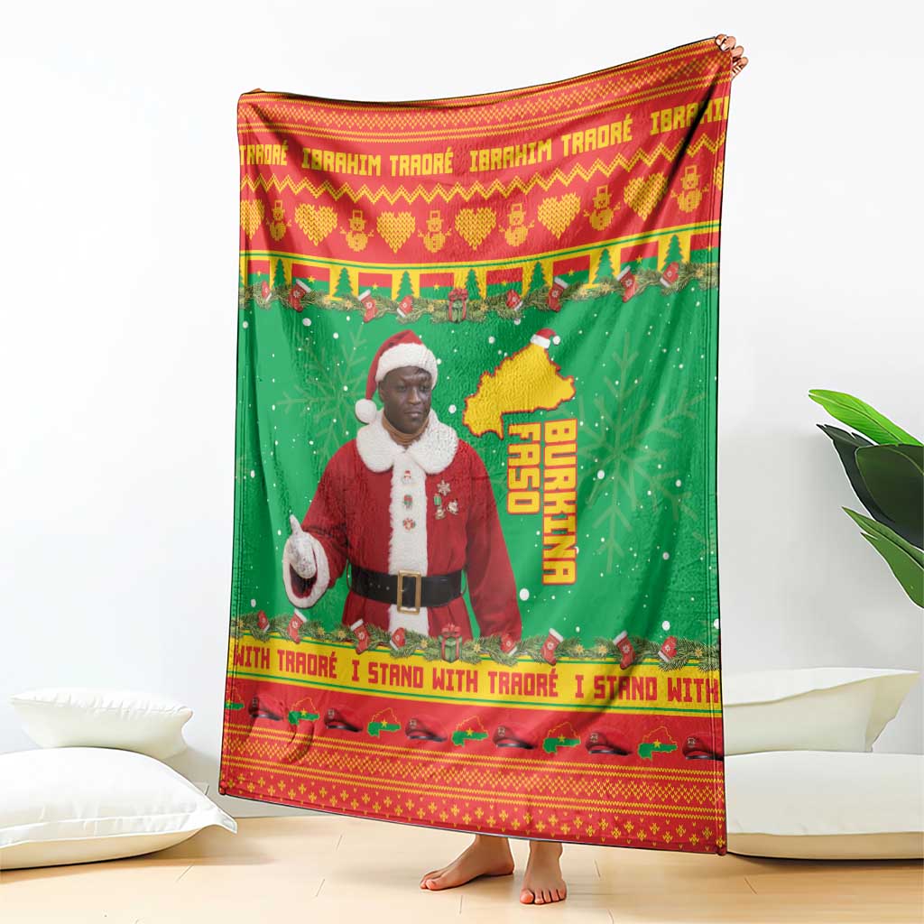 Burkina Faso Christmas Blanket I Stand With Traore - Wonder Print Shop