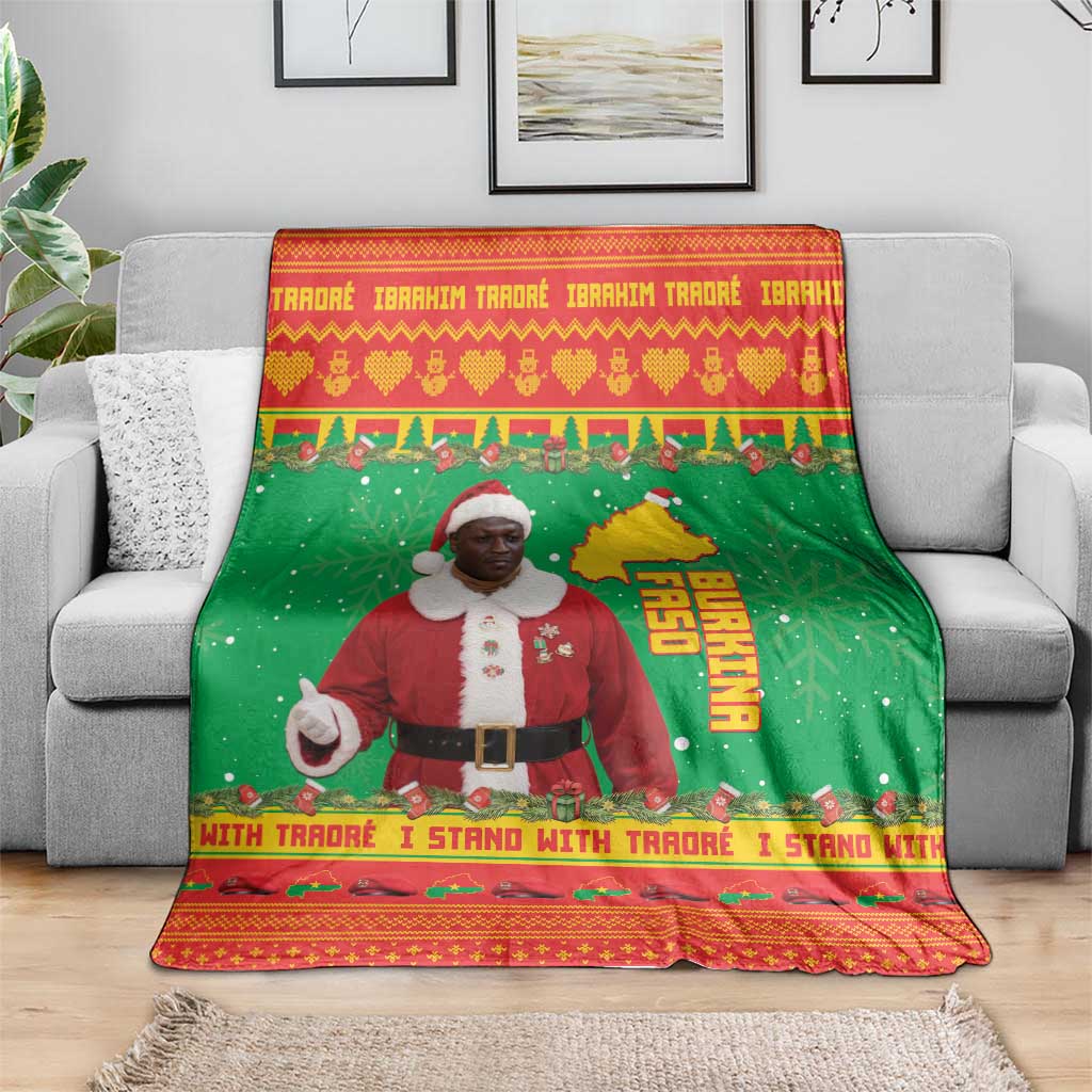 Burkina Faso Christmas Blanket I Stand With Traore - Wonder Print Shop