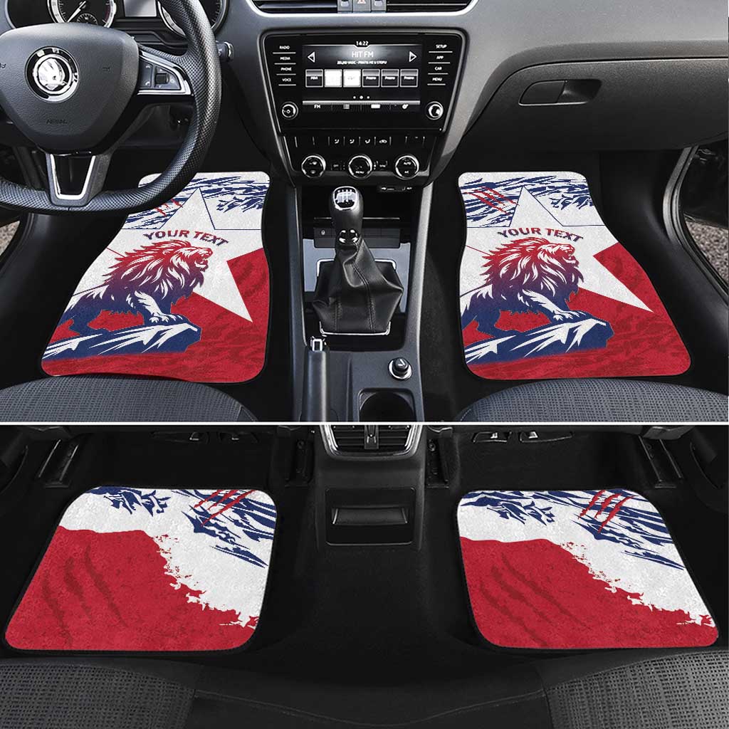 Liberia Lion Car Mats Grunge Style - Wonder Print Shop