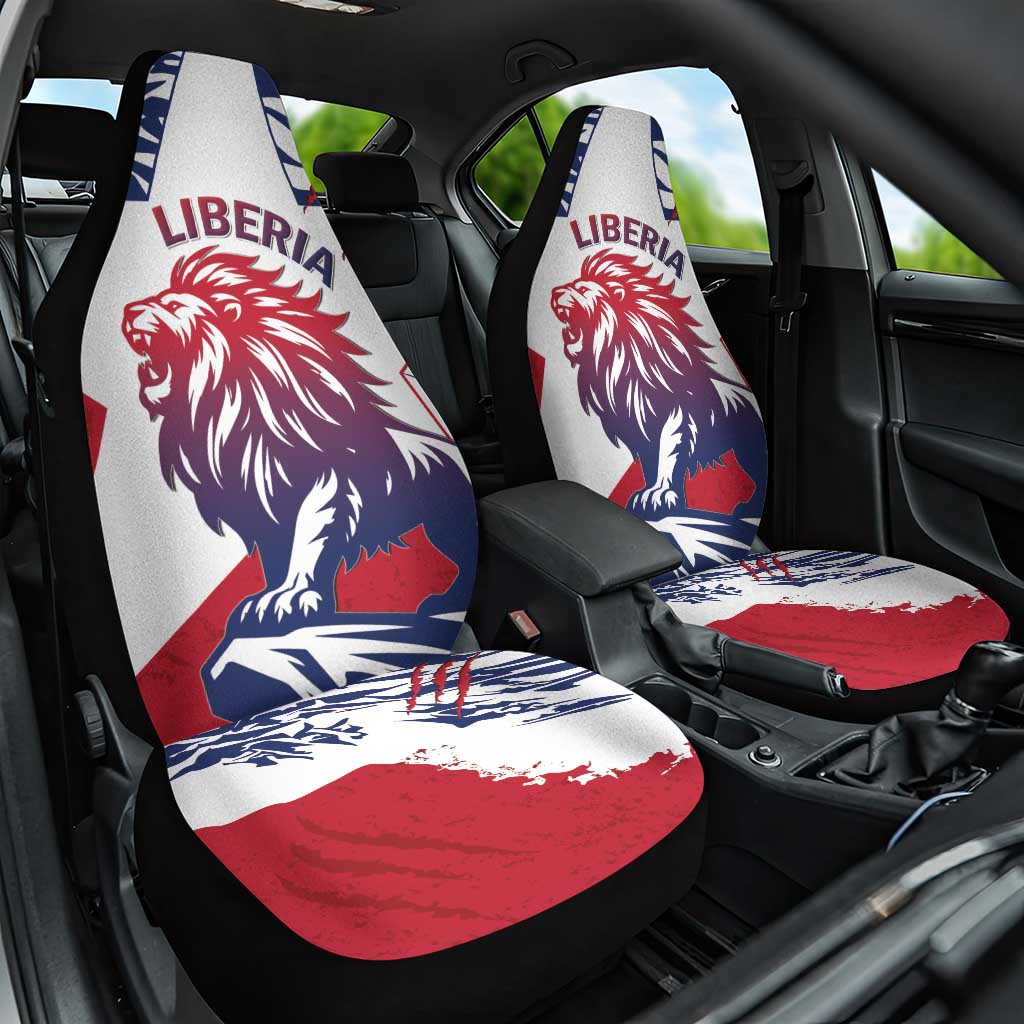 Liberia Lion Car Seat Cover Grunge Style - Wonder Print Shop