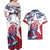 Personalised Liberia Lion Couples Matching Off Shoulder Maxi Dress and Hawaiian Shirt Grunge Style - Wonder Print Shop