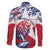 Personalised Liberia Lion Family Matching Long Sleeve Bodycon Dress and Hawaiian Shirt Grunge Style - Wonder Print Shop