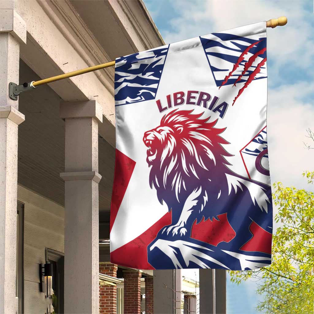 Liberia Lion Garden Flag Grunge Style - Wonder Print Shop