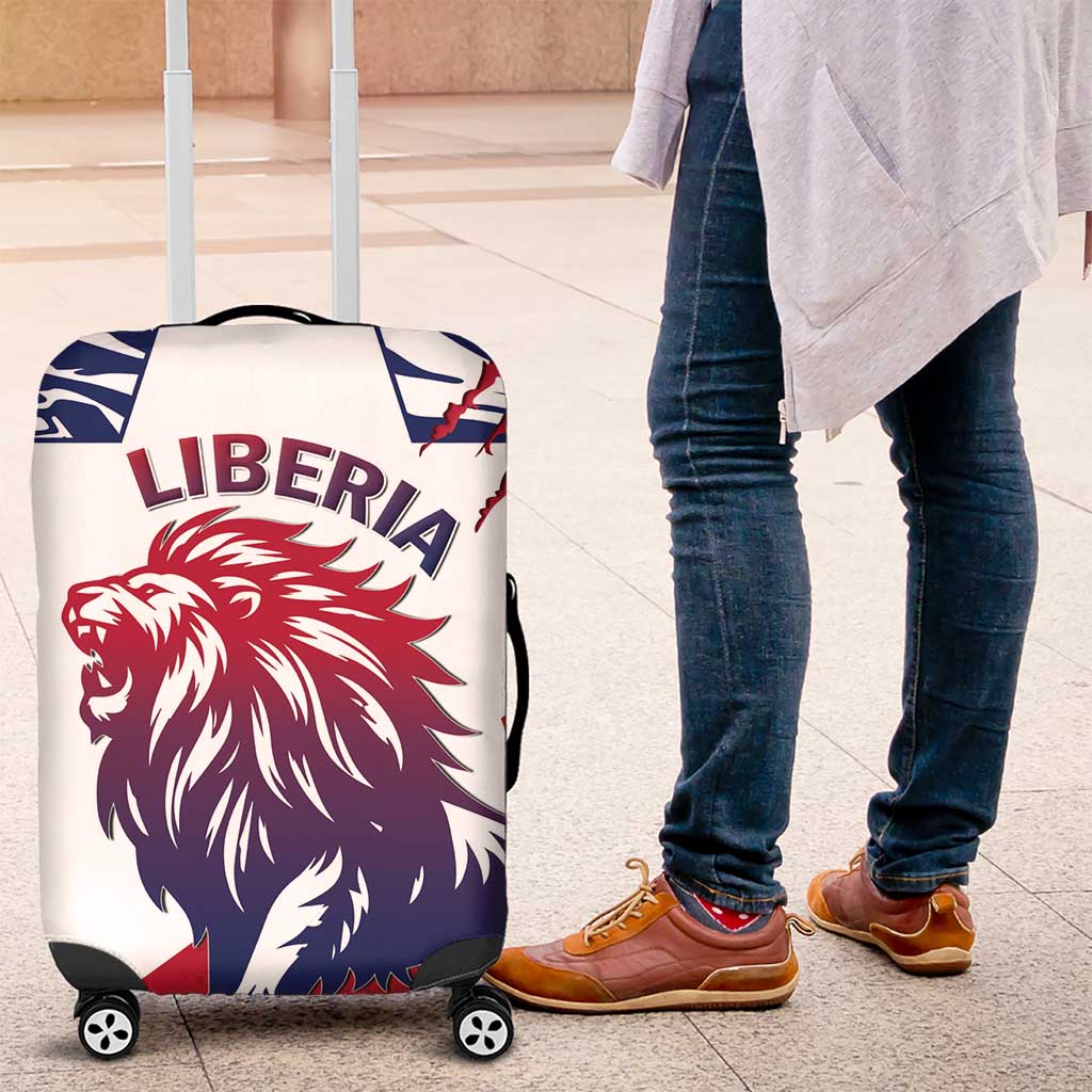 Liberia Lion Luggage Cover Grunge Style - Wonder Print Shop