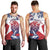 Personalised Liberia Lion Men Tank Top Grunge Style - Wonder Print Shop