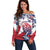 Personalised Liberia Lion Off Shoulder Sweater Grunge Style - Wonder Print Shop