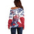 Personalised Liberia Lion Off Shoulder Sweater Grunge Style - Wonder Print Shop