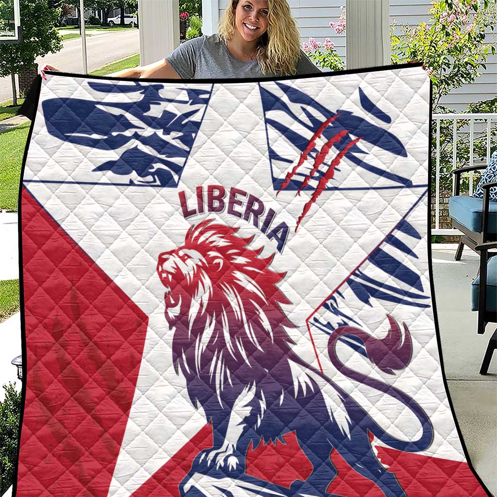 Liberia Lion Quilt Grunge Style - Wonder Print Shop