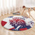 Liberia Lion Round Carpet Grunge Style