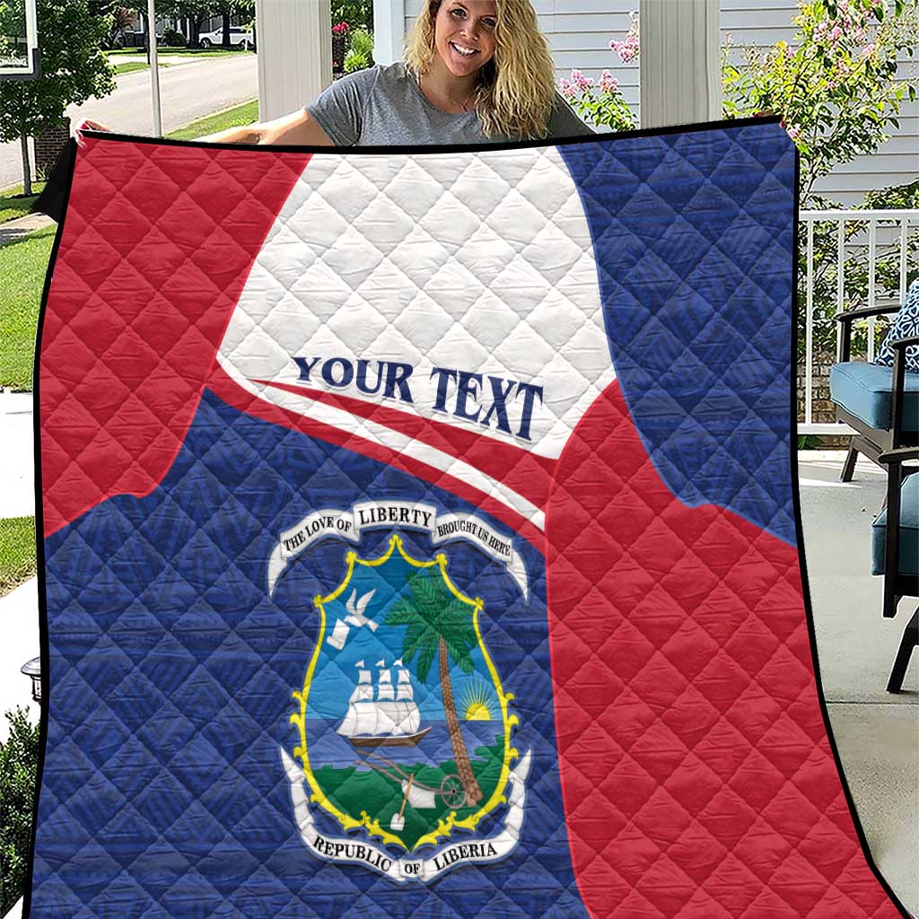 Personalised Liberia Quilt Coat Of Arms - African Pattern - Wonder Print Shop