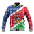 Namibia Christmas Baseball Jacket Coat Of Arms Frohe Weihnachten - Wonder Print Shop