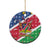 Namibia Christmas Ceramic Ornament Coat Of Arms Frohe Weihnachten - Wonder Print Shop